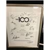 Image 2 : "THE 100" CAST SIGNED SHOW SCRIPT COVER WITH FRAMED PRINT