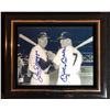 Image 1 : MICKEY MANTLE/ JOE DIMAGGIO FACSIMILE SIGNED 8 X 10 FRAMED (GLOBAL COA)