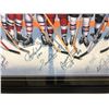 Image 2 : AUTOGRAPHED 500 NHL GOAL SCORERS 42" X 26" FRAMED PRINT W/ HOWE, HULL, BUCYK, BELIVEAU, LAFLEUR...