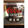 Image 2 : Coors Light Beer Framed Mirror Sign (19"X15")