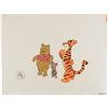 Image 1 : Winnie the Pooh, Piglet, and Tigger production cel from The New Adventures of Winnie the Pooh