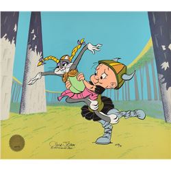 Bugs Bunny and Elmer Fudd limited edition cel signed by Chuck Jones