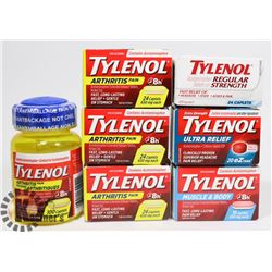 LOT OF ASSORTED SEALED TYLENOL.