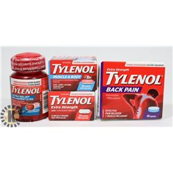 LOT OF ASSORTED SEALED TYLENOL.