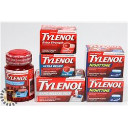 LOT OF ASSORTED SEALED TYLENOL.