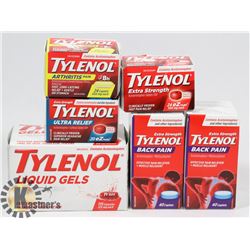 LOT OF ASSORTED SEALED TYLENOL.