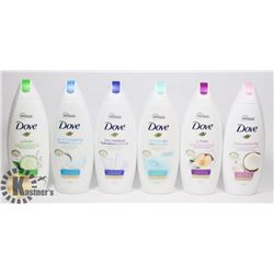 LOT OF NEW ASSORTED SCENTED DOVE BODYWASH