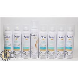 LOT OF INVISIBLE DOVE DRY SHAMPOO AND CURLS