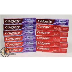 LOT OF COLGATE TOOTHPASTE.