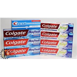 LOT OF COLGATE TOOTHPASTE.