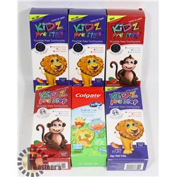 LOT OF KIDS TOOTHPASTE