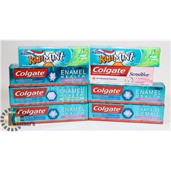 LOT OF ASSORTED TOOTHPASTE