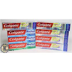 LOT OF ASSORTED COLGATE TOOTHPASTE.