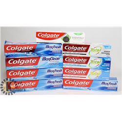 LOT OF COLGATE TOOTHPASTE.