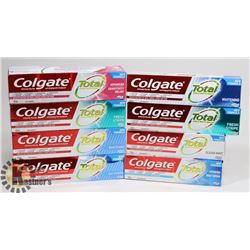 LOT OF COLGATE TOOTHPASTE.