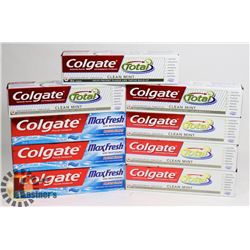 LOT OF ASSORTED TOOTHPASTE.