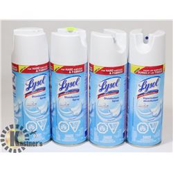 LOT OF 4 LYSOL DISINFECTANT SPRAY