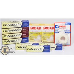 LOT OF POLYSPORIN AND BANDAIDS.