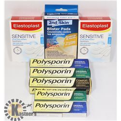 LOT OF POLYSPORIN AND BANDAIDS.