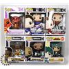 Image 1 : LOT OF 6 ASSORTED FUNKO POP VINYL FIGURES.