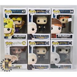 LOT OF 6 ASSORTED FUNKO POP VINYL FIGURES.