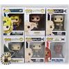 Image 1 : LOT OF 6 ASSORTED FUNKO POP VINYL FIGURES.
