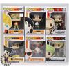 Image 1 : LOT OF 6 ASSORTED FUNKO POP VINYL FIGURES.