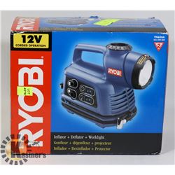 NEW RYOBI 12V INFLATOR/DEFLATOR