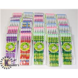 LOT OF ASSORTED LITTLE PINE TREE KIDS PENCILS