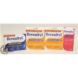 LOT OF BENADRYL ALLERGY RELIEF CAPLETS.