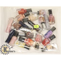 LOT OF ASSORTED NAIL POLISH.