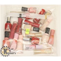 LOT OF ASSORTED NAIL POLISH.