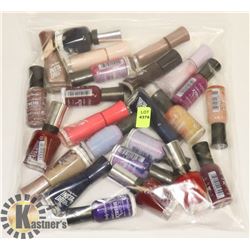 LOT OF ASSORTED NAIL POLISH.