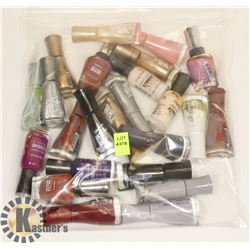 LOT OF ASSORTED NAIL POLISH.