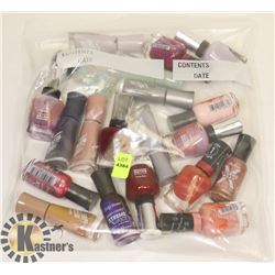 LOT OF ASSORTED NAIL POLISH.