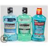 Image 1 : LOT OF 3 LISTERINE MOUTH WASH