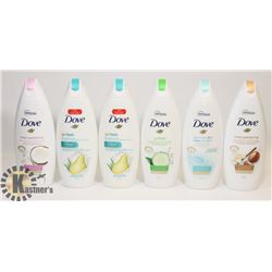 LOT ASSORTED DOVE SCENTED BODY WASH