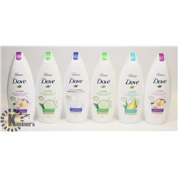 LOT ASSORTED DOVE SCENTED BODY WASH