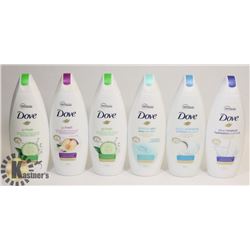 LOT ASSORTED DOVE SCENTED BODY WASH