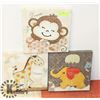 Image 1 : SET OF 3 CANVAS MULTI-MEDIA CHILDREN'S
