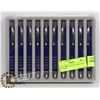 Image 1 : SET OF 10 BLUE REFILLABLE PENS - ALL WKG -