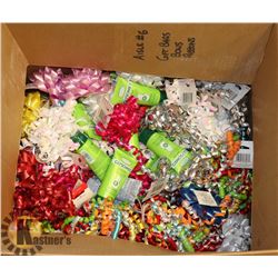 BOX WITH LOTION, EYE CLEANING SOLUTION, RIBBON,