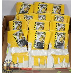 LARGE FLAT OF  WORK GLOVES