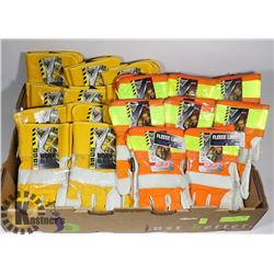 LARGE FLAT OF LINED WORK GLOVES VARIOUS SIZES
