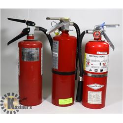 LOT OF 3 X 5LBS CHARGED FIRE EXTINGUISHERS