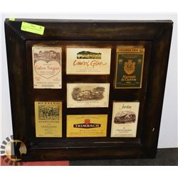 METAL WINE PLAQUE WITH WINE LOGOS