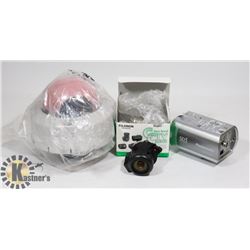 FLAT OF NEW SECURITY CAMERAS & ACCESSORIES INCLUDED