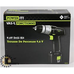 NEW POWER IT 9.6VOLT DRILL KIT