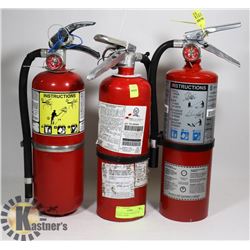LOT OF 3 X 5LBS CHARGED FIRE EXTINGUISHERS