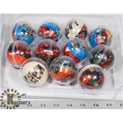 LOT OF MARVEL BALLS.